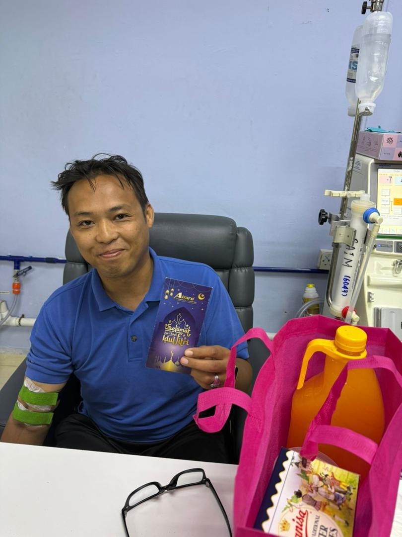 Patient smiling during treatment